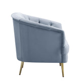 Bayram Light Gray Velvet Chair