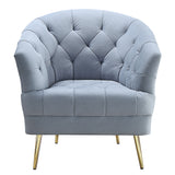 Bayram Light Gray Velvet Chair