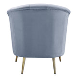 Bayram Light Gray Velvet Chair