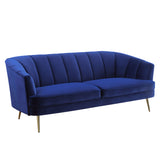 Eivor Blue Velvet Sofa