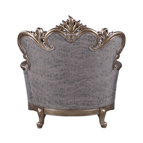 Elozzol Fabric & Antique Bronze Finish Sofa