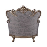 Elozzol Fabric & Antique Bronze Finish Sofa