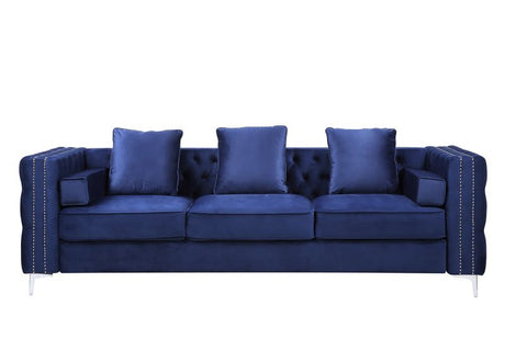 Bovasis Blue Velvet Sofa