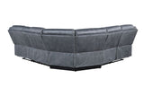 Dollum Two Tone Gray Velvet Sectional Sofa