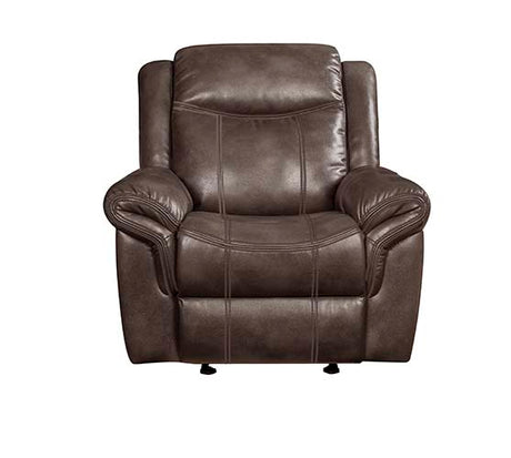 Lydia Brown Leather Aire Glider Recliner