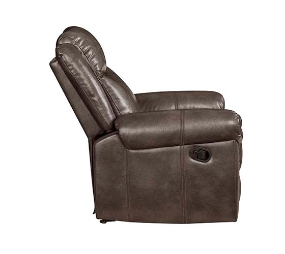 Lydia Brown Leather Aire Glider Recliner