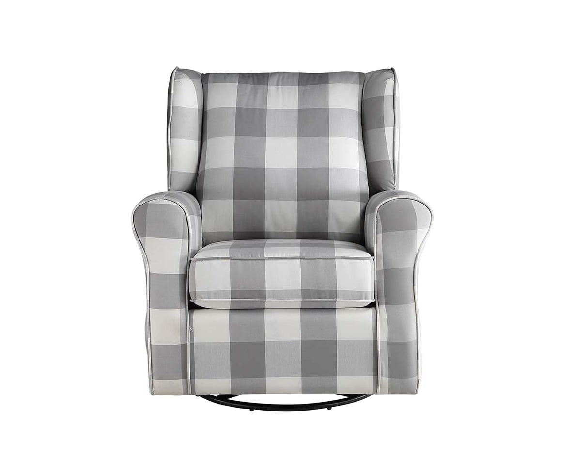 Patli Gray Fabric Swivel Chair