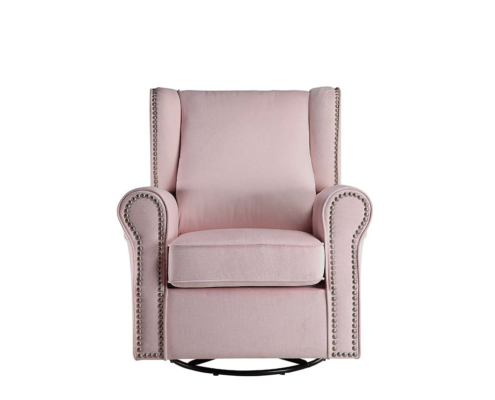 Tamaki Pink Fabric Swivel Chair