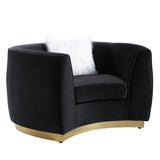 Achelle Black Velvet Chair