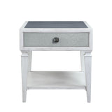 Katia Rustic Gray & Weathered White Finish End Table