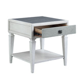 Katia Rustic Gray & Weathered White Finish End Table