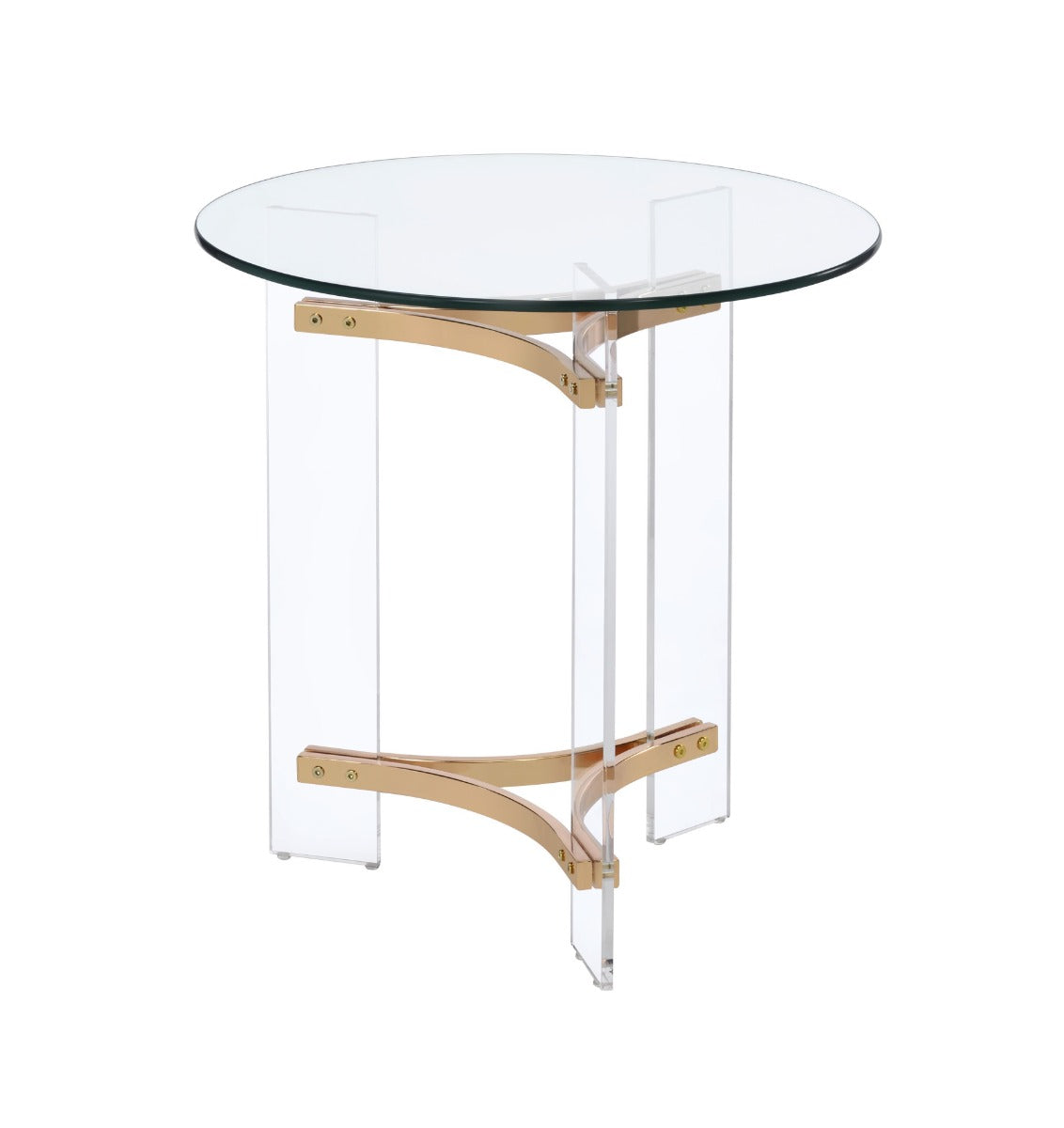 Sosi Gold Finish End Table