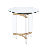 Sosi Gold Finish End Table