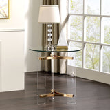 Sosi Gold Finish End Table