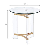 Sosi Gold Finish End Table