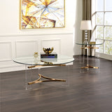 Sosi Gold Finish End Table