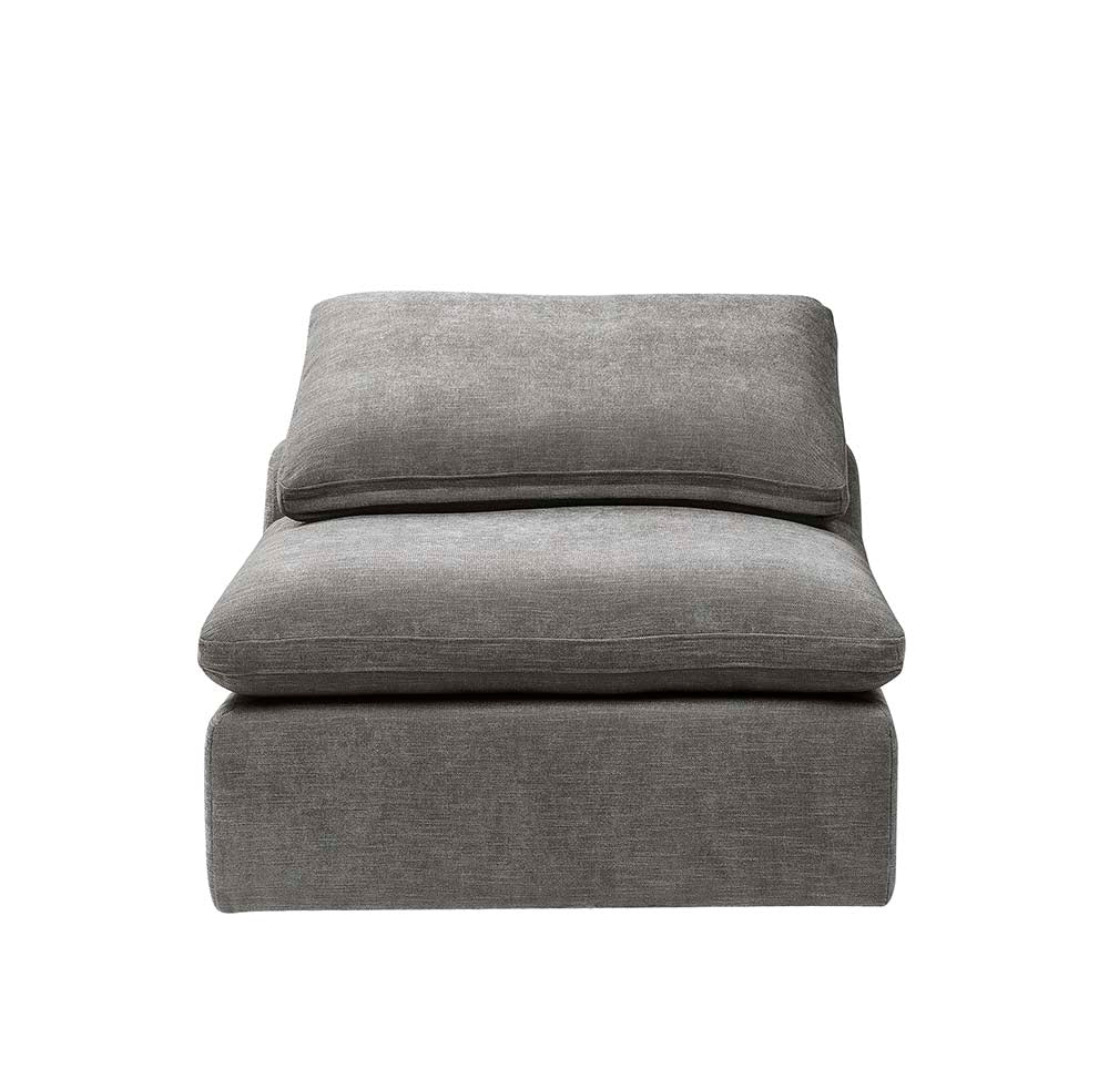 Naveen Gray Linen Armless Chair