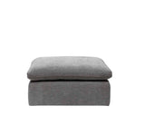 Naveen Gray Linen Ottoman