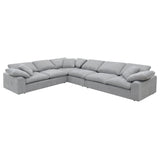 Naveen Gray Linen Sectional Sofa