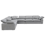 Naveen Gray Linen Sectional Sofa