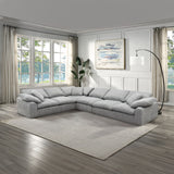 Naveen Gray Linen Sectional Sofa