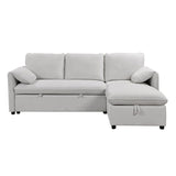 Yaroslav Reversible Sectional Sofa W/Sleeper & Storage