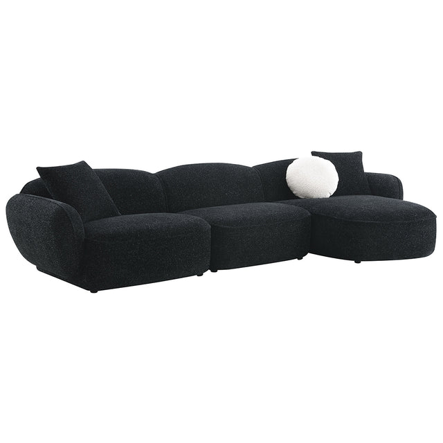 Lucifer Sectional Sofa w/3 Pillows
