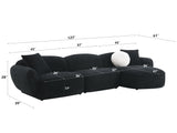 Lucifer Sectional Sofa w/3 Pillows
