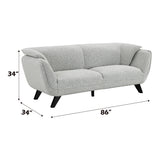 Nayeli Light Gray Boucle Sofa