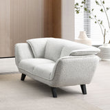 Nayeli Light Gray Boucle Loveseat