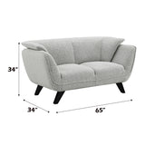 Nayeli Light Gray Boucle Loveseat