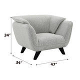 Nayeli Light Gray Boucle Chair
