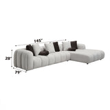 Manilla Sectional Sofa w/8 Pillows