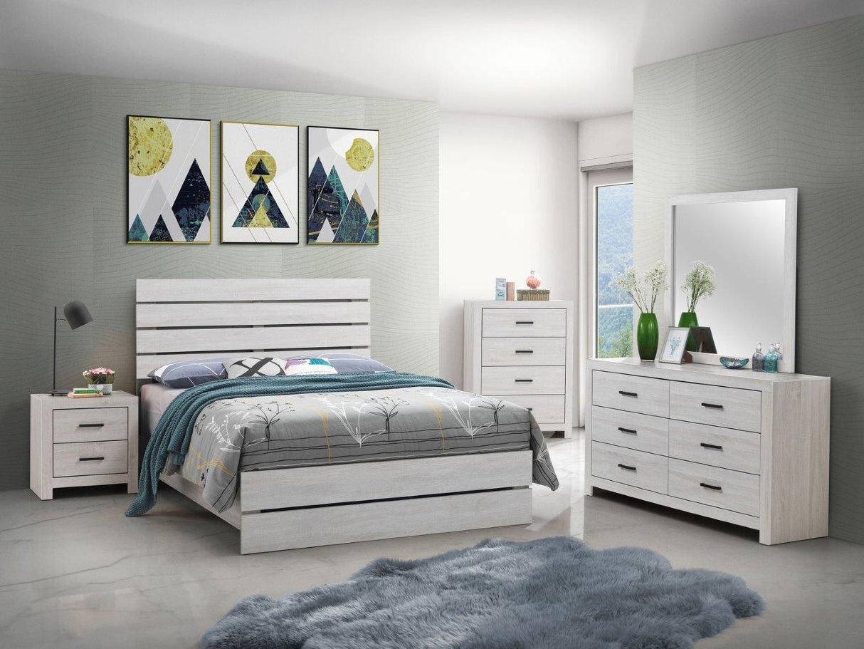 Marion Coastal White Panel Bedroom Set