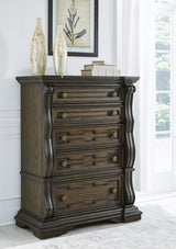 Maylee Bedroom Set In Dark Brown