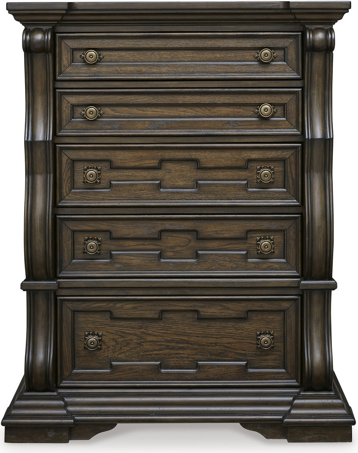 Maylee Bedroom Set In Dark Brown