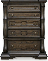 Maylee Bedroom Set In Dark Brown