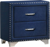 Melody Pacific Blue Upholstered Panel Bedroom Set