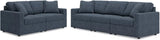 Modmax 3-Piece Sectional Sofa and 2-Piece Sectional Loveseat In Ink