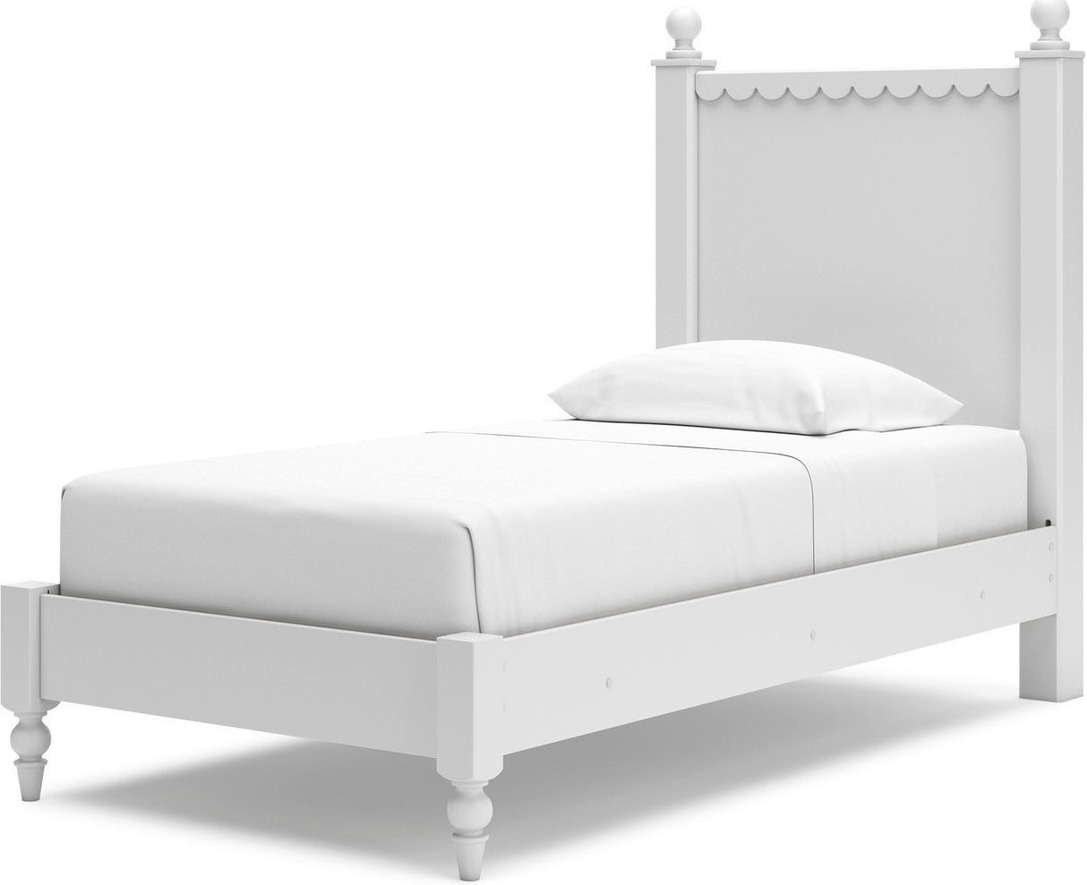 Mollviney Youth Panel Bedroom Set In White