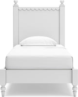 Mollviney Youth Panel Bedroom Set In White
