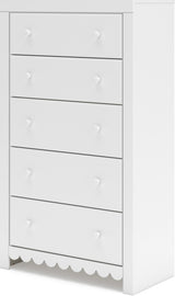 Mollviney Youth Panel Bedroom Set In White