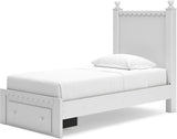 Mollviney Youth Panel Storage Bedroom Set In White