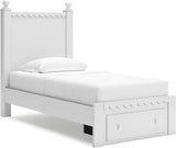 Mollviney Youth Panel Storage Bedroom Set In White