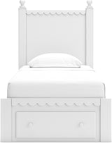 Mollviney Youth Panel Storage Bedroom Set In White