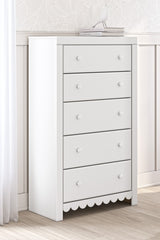 Mollviney Youth Panel Storage Bedroom Set In White