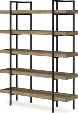 Montia 67 Inch Home Office Desk Set In Light Brown