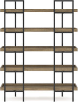 Montia 67 Inch Home Office Desk Set In Light Brown