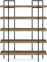 Montia 67 Inch Home Office Desk Set In Light Brown