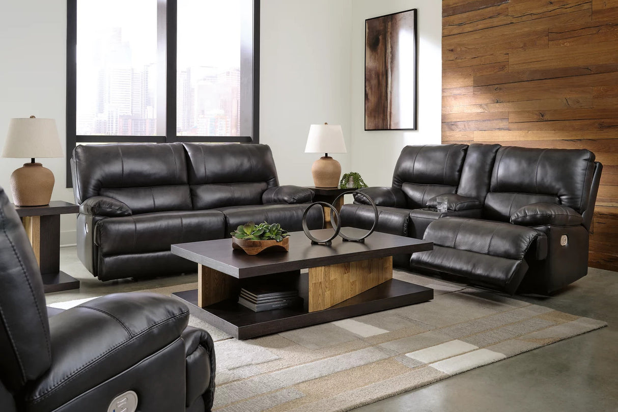 Mountainous Power Reclining Living Room Set In Eclipse